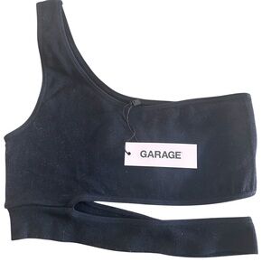Garage Black Asymmetric Tank Top